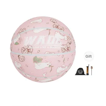 WADE PU Basketball Cherry Blossom Pink Size 6 Ball Training Match Women's