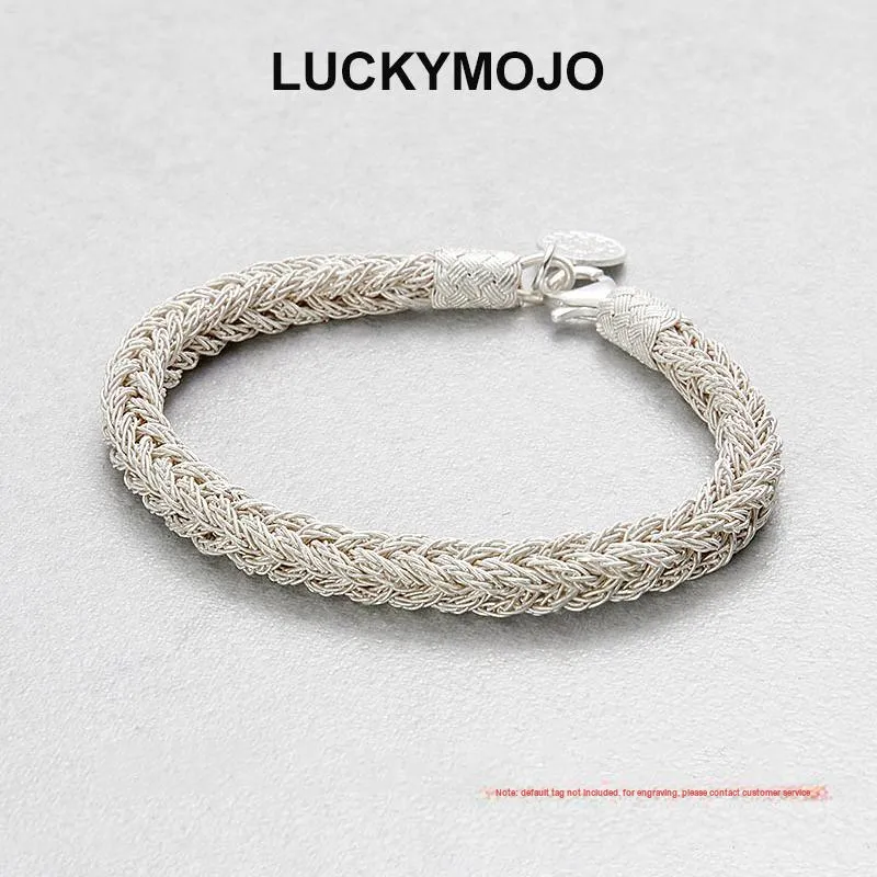 LUCKYMOJO Sterling Silver Bracelets Unisex-2