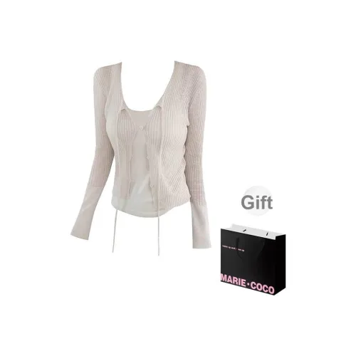 MARIE·COCO Кардиган + Майка Женские Трикотаж