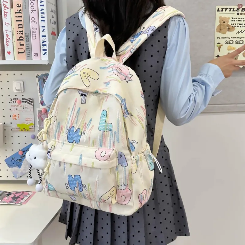 PINK·LAND Nylon Backpack Women's Multicolor-16