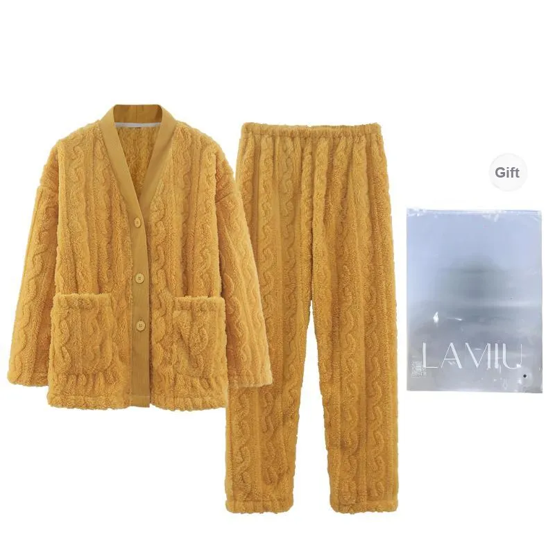 Lan Miao Pajama Set Women's Ginger Yellow-0