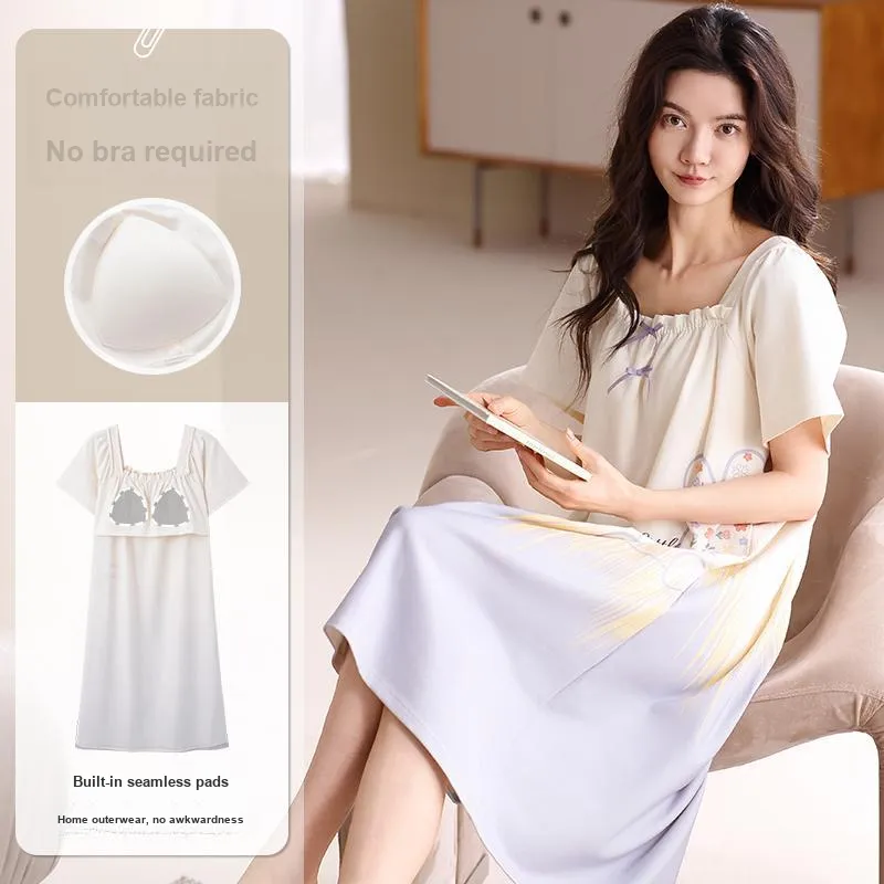 Lanza Nightgown Women's Purple Rabbit-6