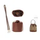 Dark Brown Litchi Grain Adjustable Shoulder Strap+Liner Clothing Sets
