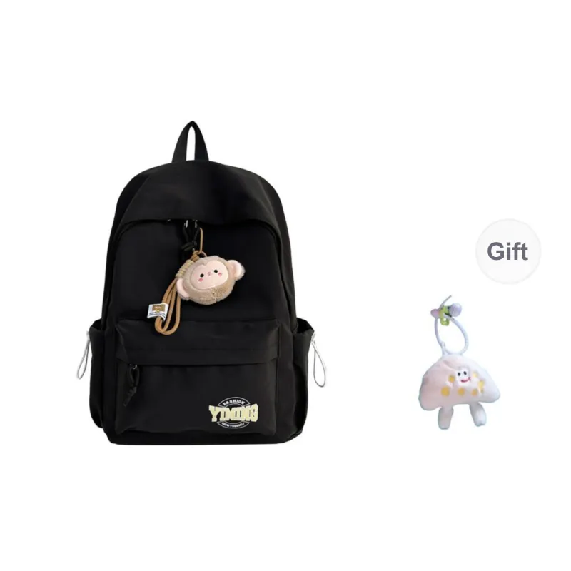 URBAN FOREST Nylon Backpack Unisex Pink/Light Blue/Burgundy/Black/White-17