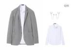 Gray (Includes Brooch+White Shirt)