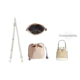 White Adjustable 90-120cm Shoulder Strap+Liner Set