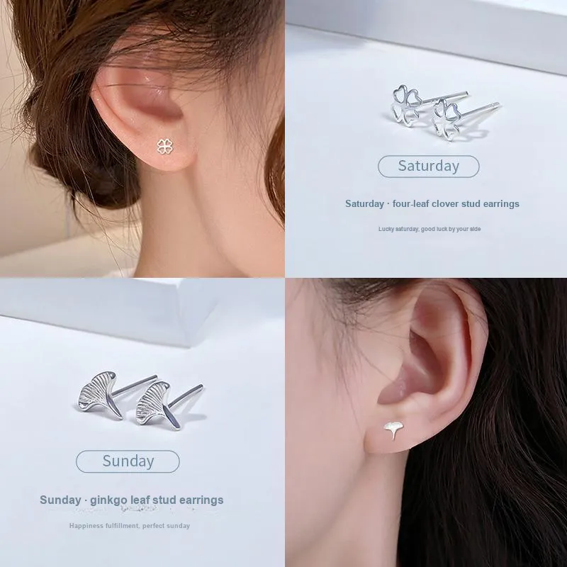 Taste The Color 999 Fine Silver Stud Earrings Women's-6