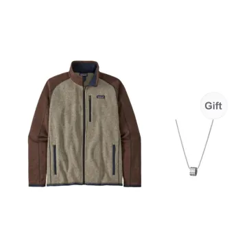 Patagonia Jacket Men's Brown Gray With Necklace