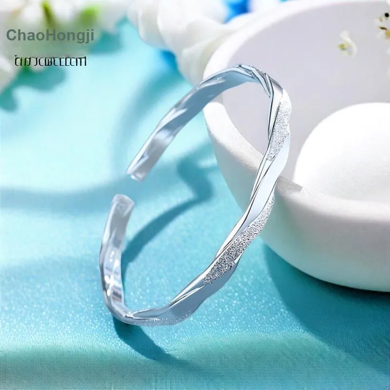 CHAOHONGJI 999 Fine Silver Bangles Women's-3