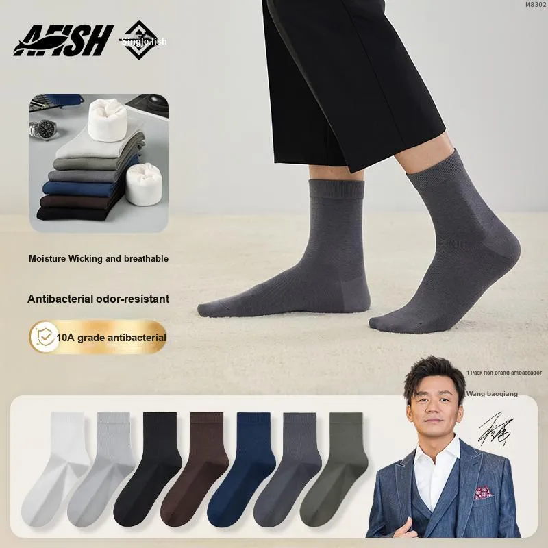 AFISH Mid-Calf Socks Men's 5 Pack-10