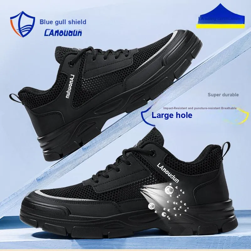 Blue Gull Shield Wear Resistant Breathable Impact Resistant Low Top Outdoor Shoes Unisex-5