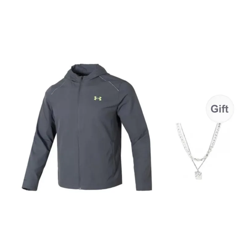 Under Armour Jackets Coats Men's Gray Comes With Necklace-0