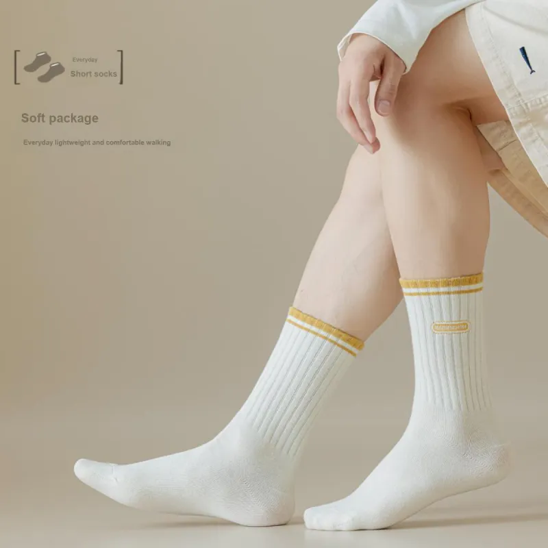MIIOW Mid Calf Socks Unisex 5 Pack-5
