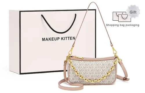 MAKEUP KITTEN Crossbody Bags Off White [Includes Shopping Bag]