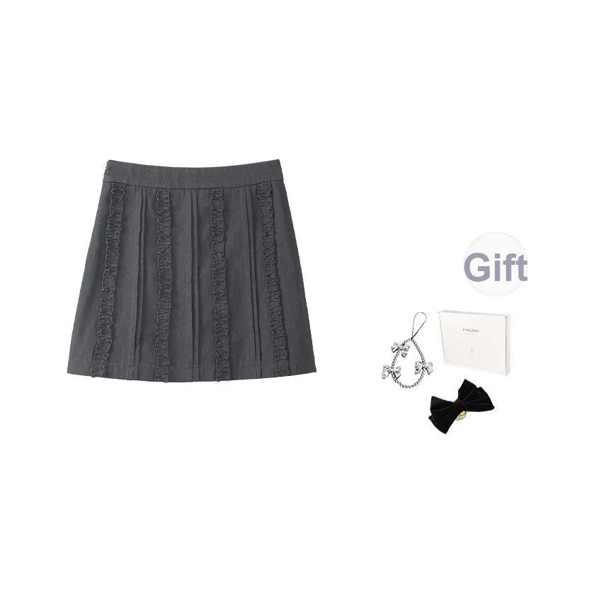 Fstudio Лето Korean Anti Aging Дизайн Кружево Отделка 100% хлопок A Линия Повседневные Короткие Юбки Женские