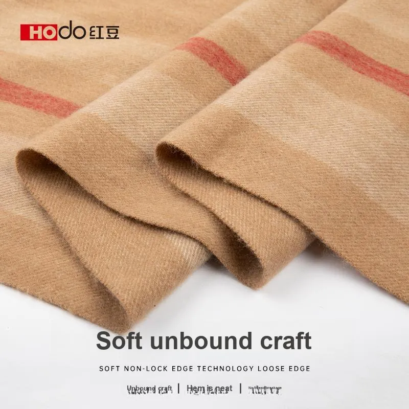 Red Bean 30% Cashmere 70% Wool Knit Scarves Women's-17