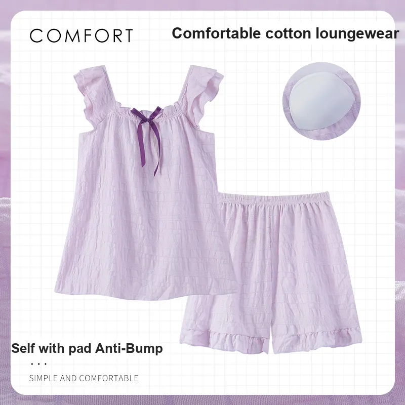 YUZHAOLIN Pajama Set Women's Purple-1