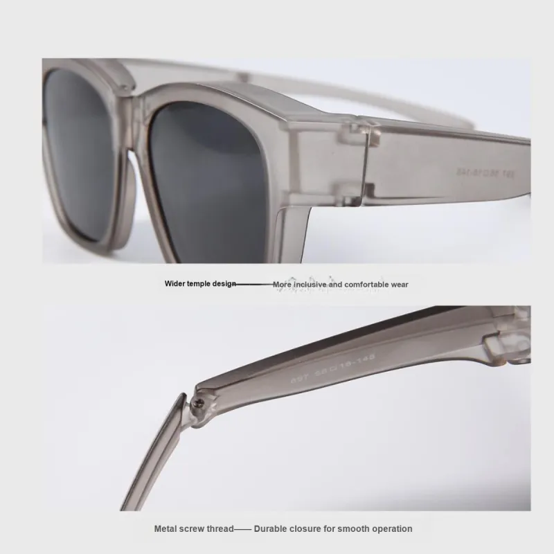 CACUSS Junior TR/Memory Plastic Square Sunglasses Unisex-17