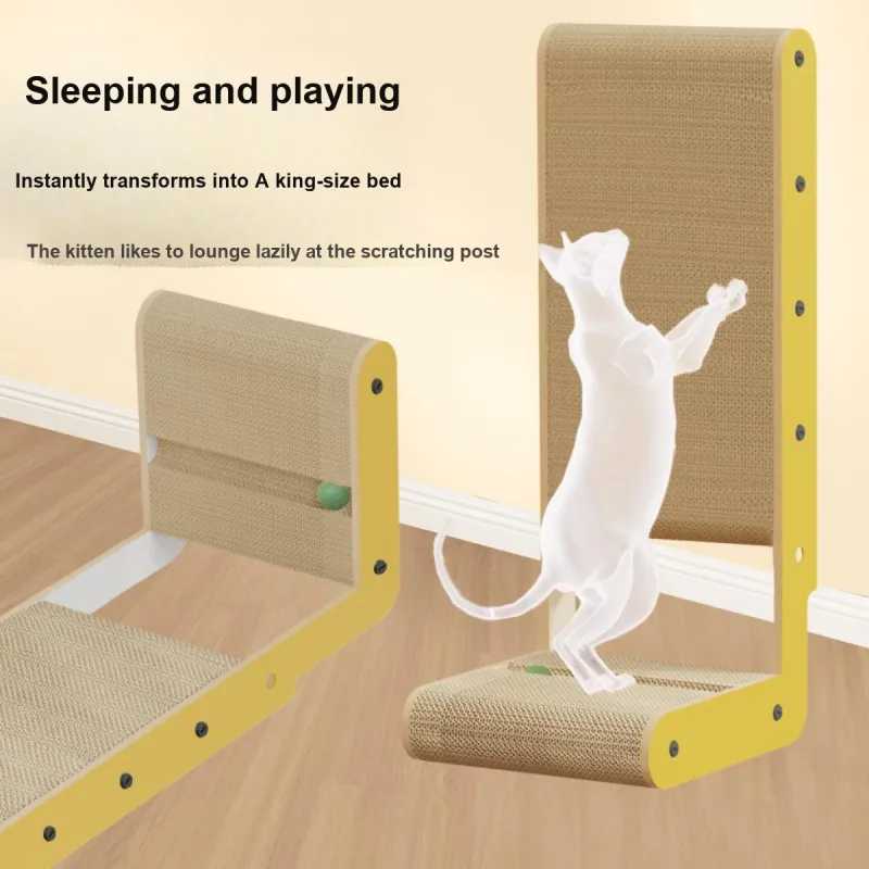 Bebe Fun Upright L Shaped Cat Scratching Board-3