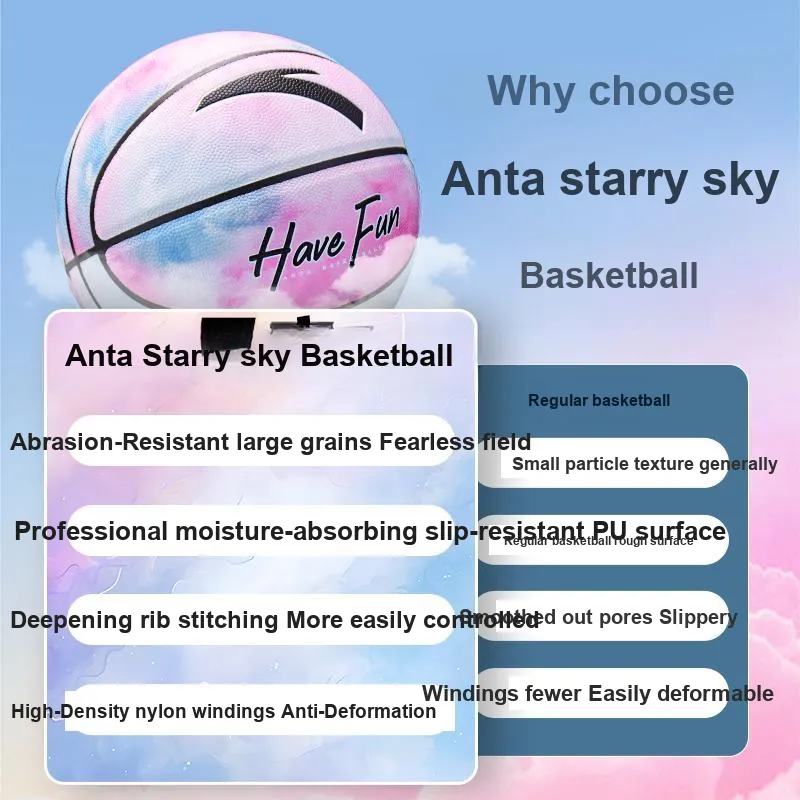 Anta x CUBA PU Basketball Tie Dye Blue Pink Size 7 Street Training Competition Unisex-9
