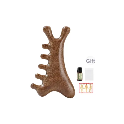 LMLTOP Четырехв-одном Сандаловое дерево Гребень Многофункциональный Гребень Meridian Тело Массаж