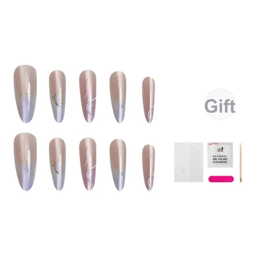 JIABITU Кончик пальца Бабочка Dance Съемный False Nail Короткий Однотонный Смужка Матовый 17мм