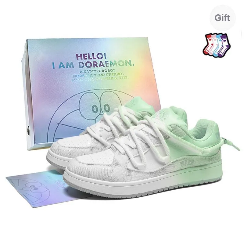 DoraemonA Box Limited Edition Puffy Shoes Low-Top Skateboard Shoes Unisex-332