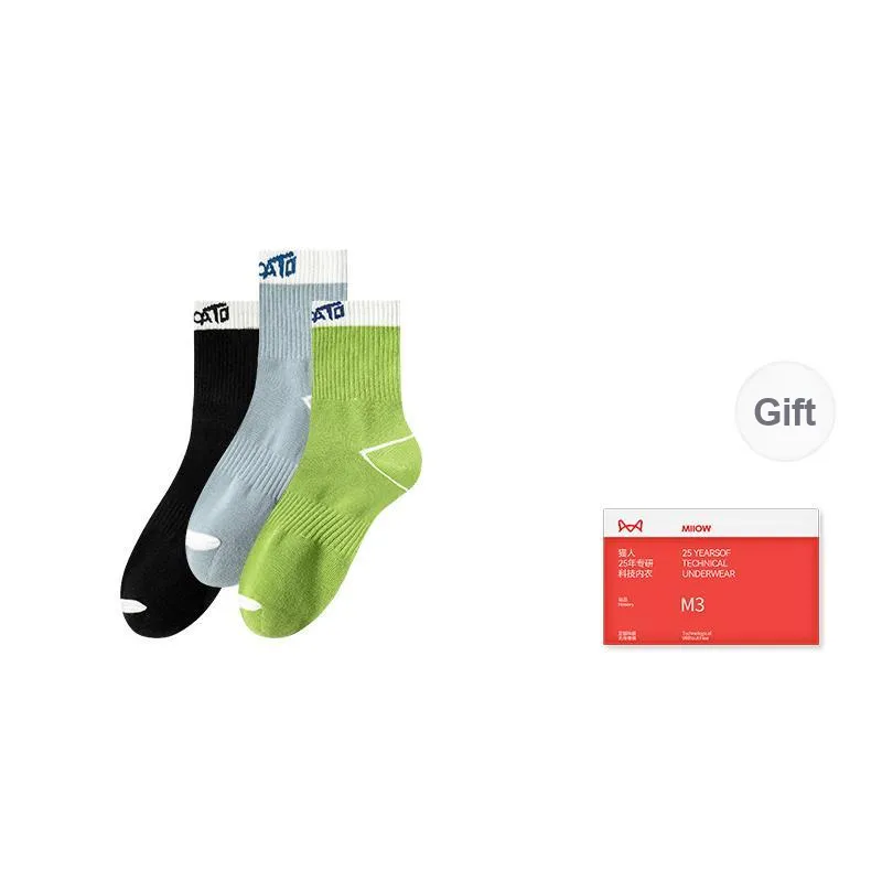 MIIOW Trend Party Series Mid Calf Socks Men's Shopping Bag Combo Set-7