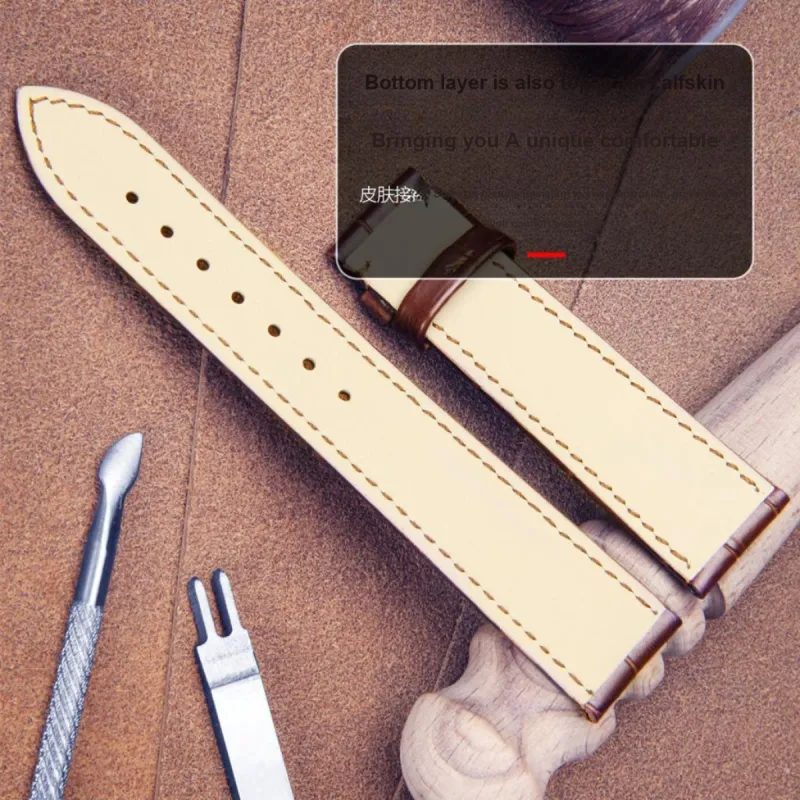 SHIRUI Accessories With Crocodile Pattern MIDO Compatibility Watch Band 20/19mm Genuine Leather Material-146