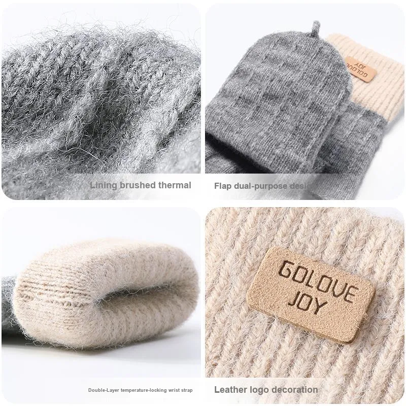 TUCANO Faux Camel Hair Gloves Unisex-5