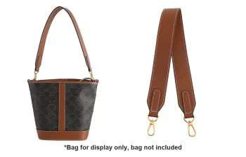Ingenuity Handmade Top Grain Cow Leather Bucket Bag Straps Women's Brown