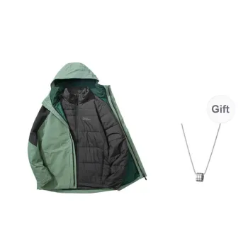 Jack Wolfskin City Outdoor Collection Windbreaker Jacket Men's Fencing Green Comes With Accessory