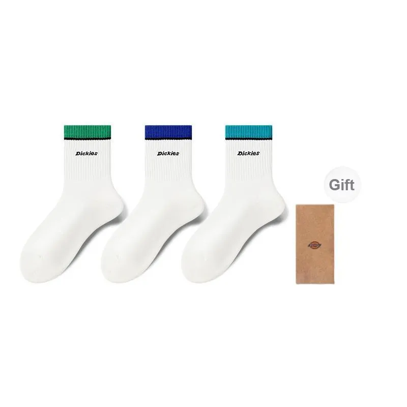 Dickies Fashion Trend White Crew Socks Unisex-18