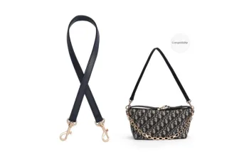 Lan Bao Fan Cow Leather Water-Resistant Interior Pocket Lining Original Shopping Bag And Sticker Women's Black