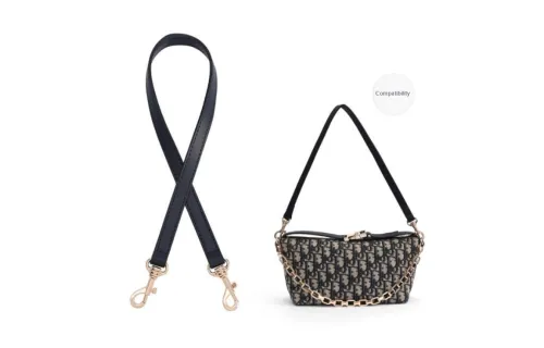 Lan Bao Fan Cow Leather Water-Resistant Interior Pocket Lining Original Shopping Bag And Sticker Women's Black