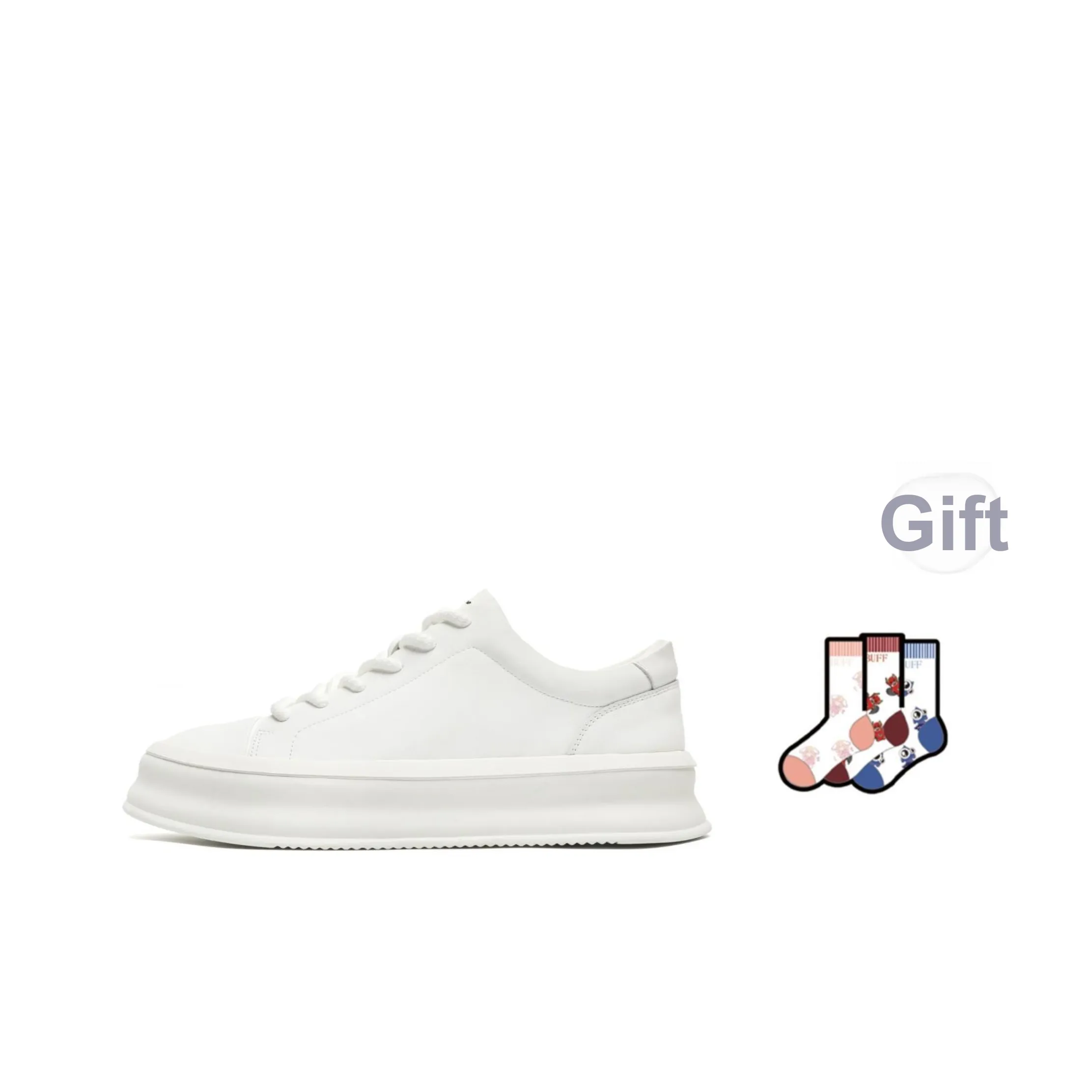 BUFFALO BOUND Белый Кроссовки Slip-on Устойчивые к истиранию Низкий Топ Скейтборд Кроссовки Мужской Белый