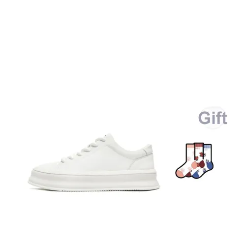 BUFFALO BOUND Белый Кроссовки Slip-on Устойчивые к истиранию Низкий Топ Скейтборд Кроссовки Мужской Белый