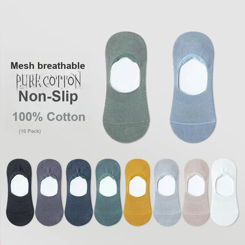 NANJIREN No-Show Socks Men's 10 Pack Mixed Color-2