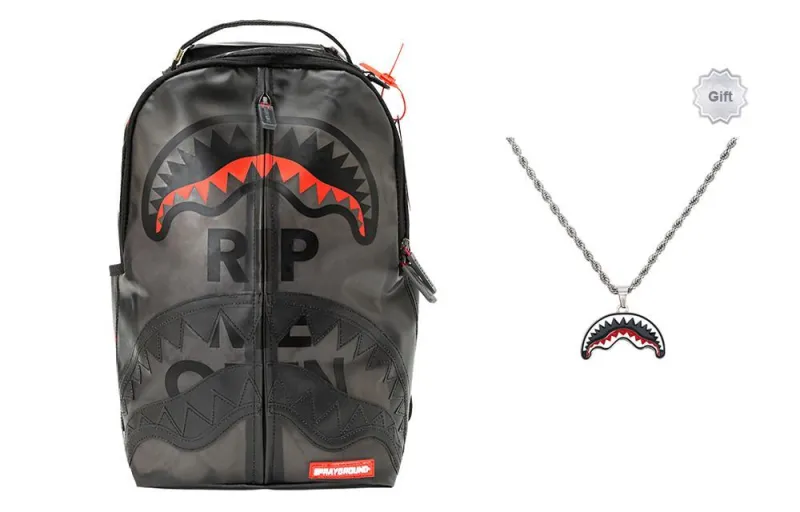 SPRAYGROUND PVC Laptop Backpack Large Size Men's Black-9