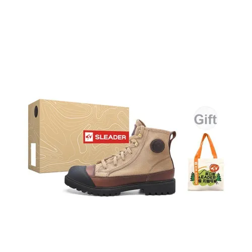 SLEADER Vintage Workwear Series Короткий Мартин Boot Низкий каблук Мужской Черный Коричневый