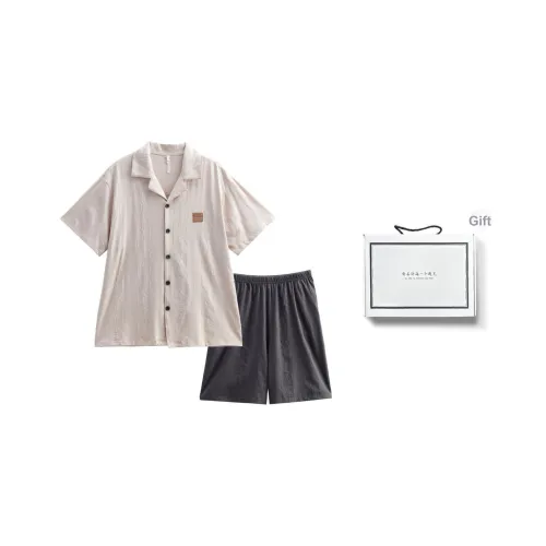 XUANZHITING Пижама Подарочная Коробка Мужская Абрикос Серый