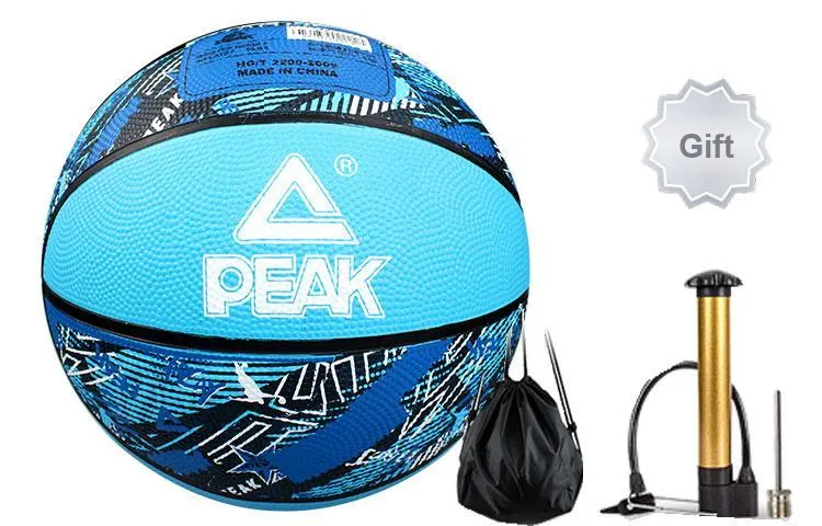 PEAK Rubber Basketball Blue Gray Size 7 Training Unisex