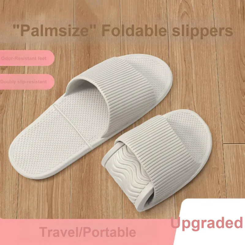 Gentle Welcome Portable Foldable Slippers Home Foldable Soft Sole Slippers-7