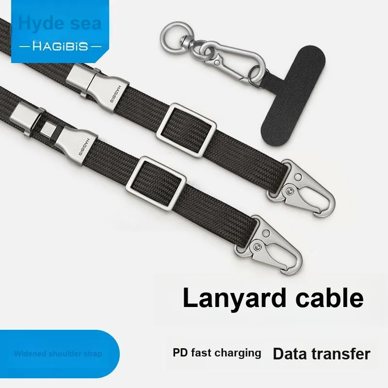 HAIBEISI 80cm 170cm Type c To Type c Lanyard Cable Charging Cable-5