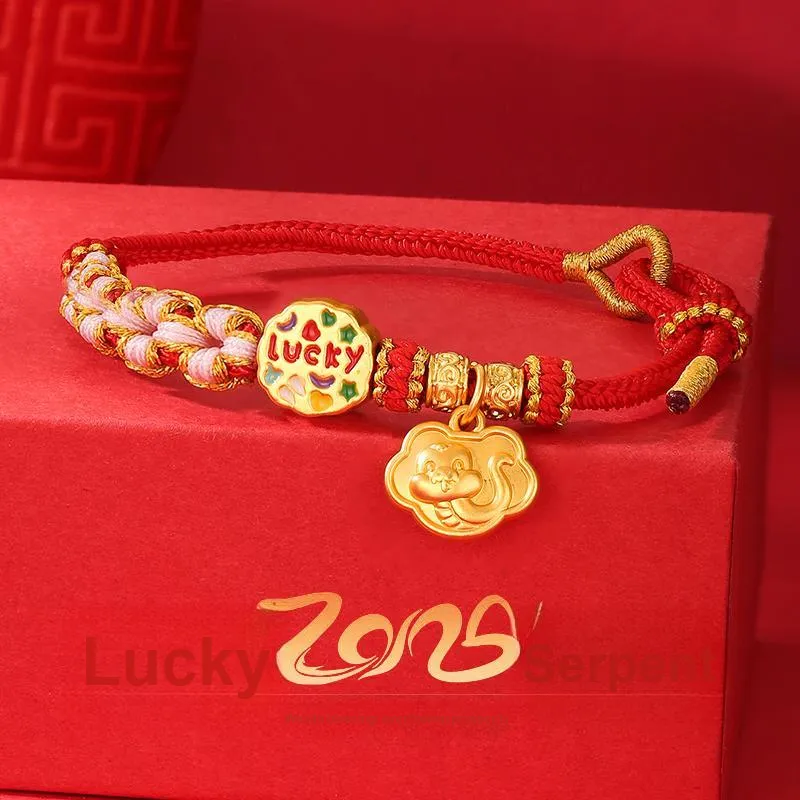 Old Fu Gold Intangible Heritage Hand Woven Bracelets Women's-1