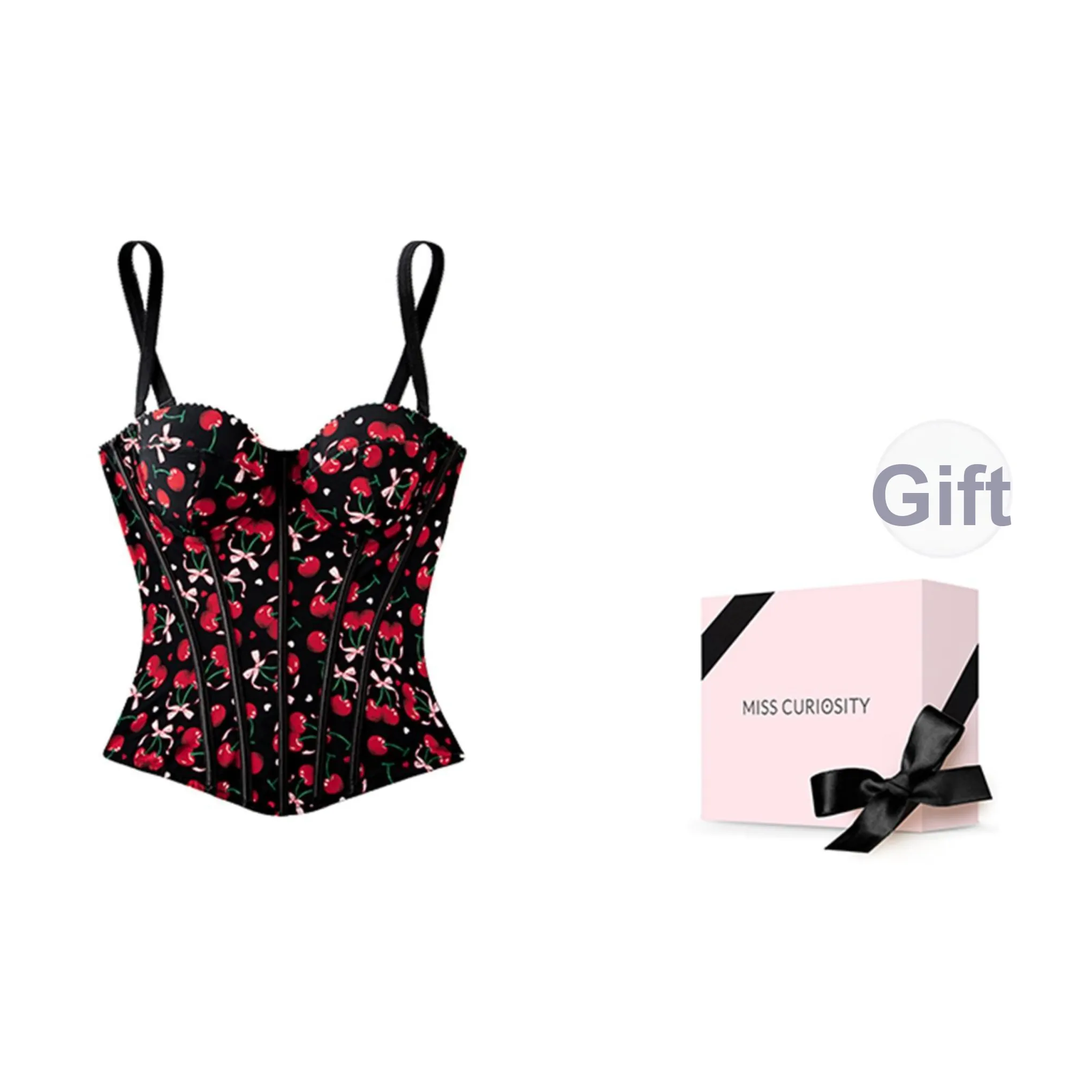 MISS CURIOSITY Галстук-бабочка Вишня Женские Бюстгальтеры