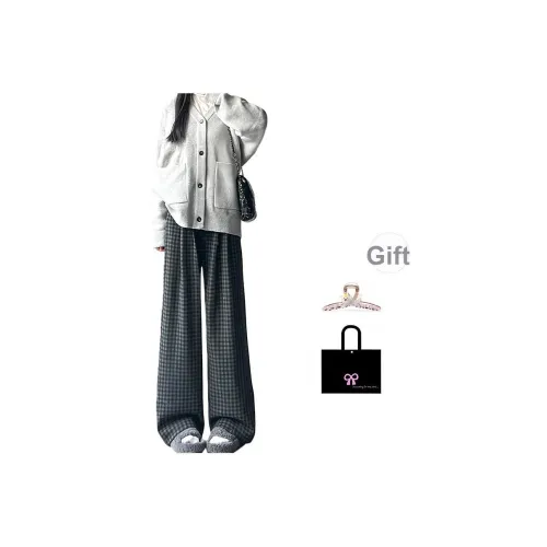 Aimilian Черный Серый Цвет Женские Повседневные Брюки