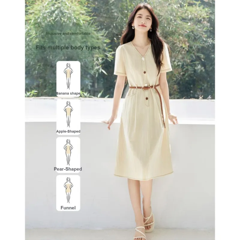 Like The Age Of Water Short Sleeved Dress Women's-1
