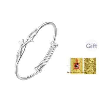 Bear Silversmith 999 Fine Silver Sterling Silver Bangle Women's