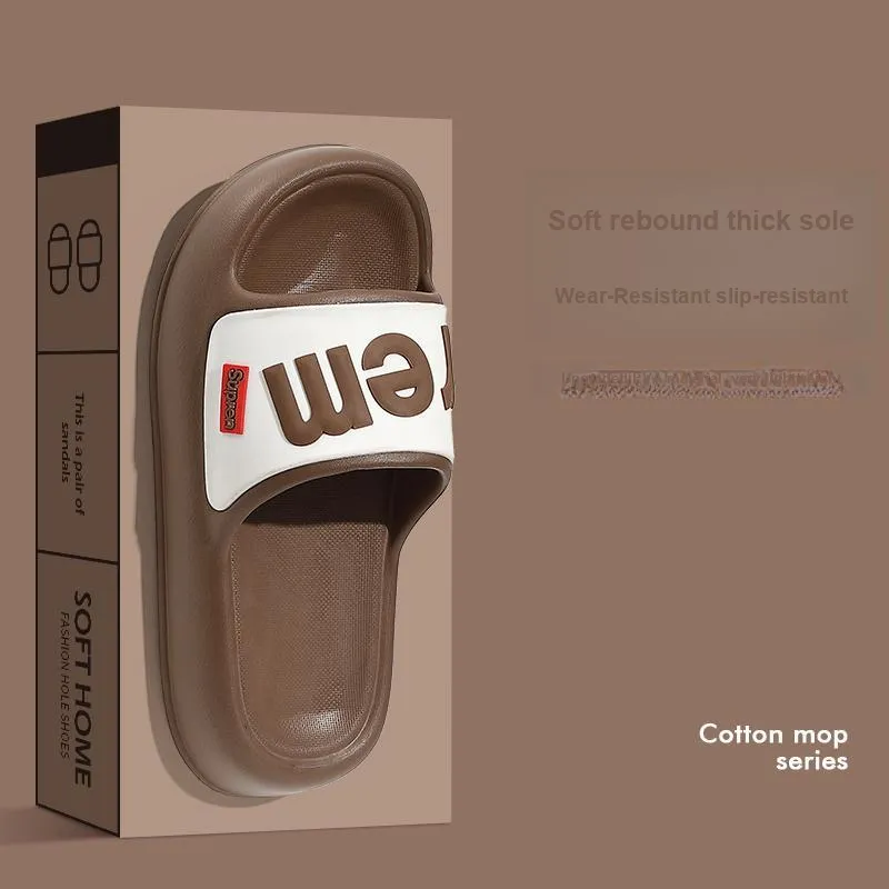 Foot Recreation Slippers Summer Indoor Home Slippers Slip Resistant Bathroom Couple Eva Home Slippers-8